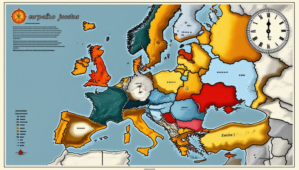 sužinokite apie europos laiko juostas, jų skirtumus ir kaip jos veikia įvairiose europos šalyse.